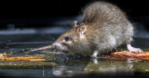 Exploring Rat Control Methods: Traps vs. Other Solutions - closeup of Norway brown rat on stones in water